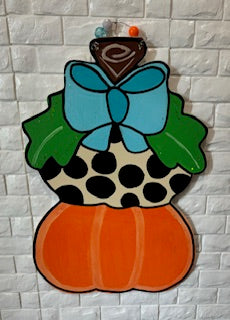 Stylish Pumpkin Door Hanger