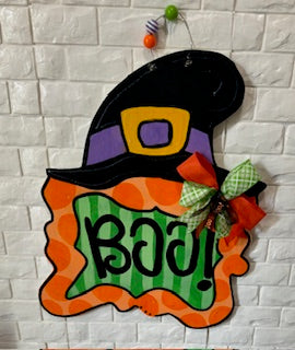 Boo Witch Hat Door Hanger